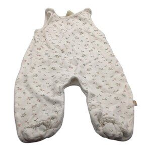 Disney‎ Classic Pooh Baby Girl Romper Size 6-9M Floral White Footed Cotton